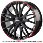 R17 5x120 (72.5) CMS C8 Black Red Gloss 7.5J ET35 For BMW új felnik 