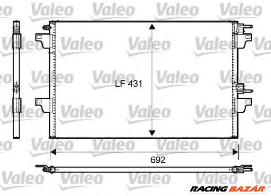 VALEO 814007 - klíma kondenzátor RENAULT 1. kép