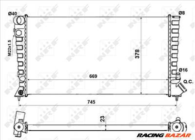 NRF 58189 Hűtőradiátor