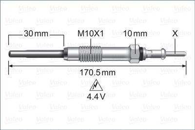 VALEO 345247 - izzítógyertya HOLDEN OPEL VAUXHALL