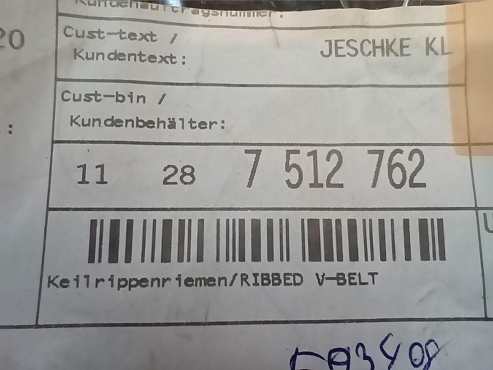 (GYÁRI ÚJ) BMW Hosszbordás szíj 3-as E46 / 5-ös E60/ E61 / 7-es E65 / X3 E83 / X5 E53 / Z4 E85 3. kép