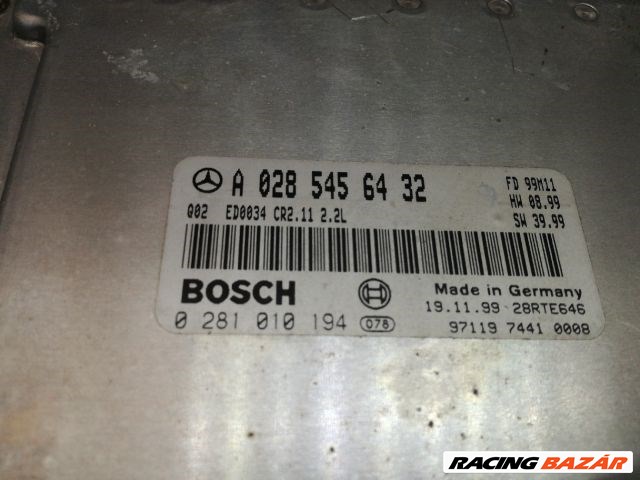 Mercedes E 250 Diesel motorvezérlő "107183" a0285456432 0281010194 4. kép