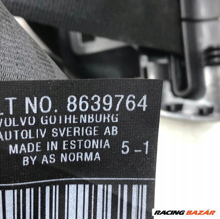 Volvo S80 jobb hátsó biztonsági öv 8639764 3. kép