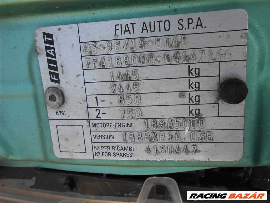 Fiat PUNTO (188) 1.2 16V 80 termosztátház 6. kép