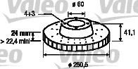 VALEO 186759 - féktárcsa HOLDEN OPEL VAUXHALL 1. kép