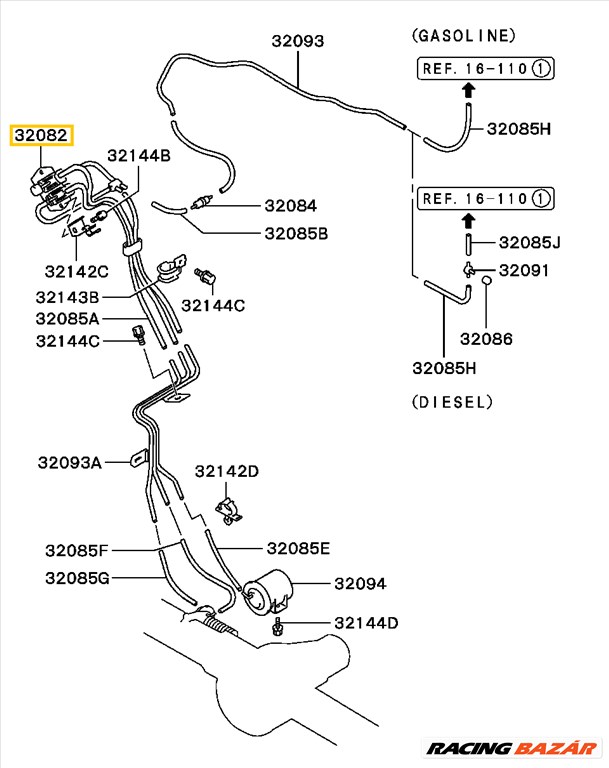 Mitsubishi Pajero Első Hajtás Kapcsoló Terepszelep mb620532 6. kép