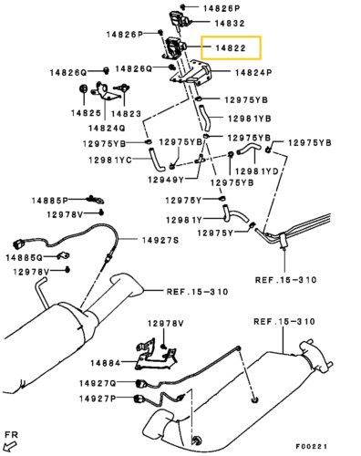 1865A087 Mitsubishi Pajero DPF Kipufogógáz Nyomás Érzékelő V88 V98 2006-2012 4. kép