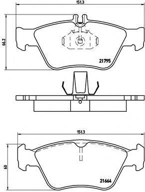 BREMBO P 50 023 - fékbetét MERCEDES-BENZ