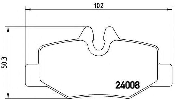 BREMBO P 50 051 - fékbetét MERCEDES-BENZ MERCEDES-BENZ (FJDA) 1. kép