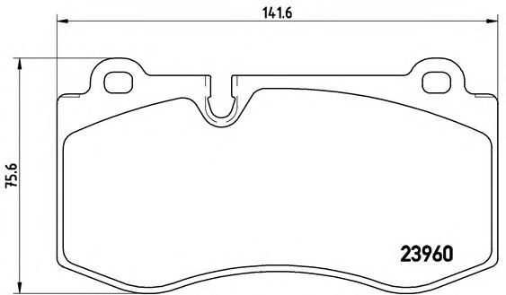 BREMBO P 50 074 - fékbetét BRABUS MERCEDES-BENZ 1. kép