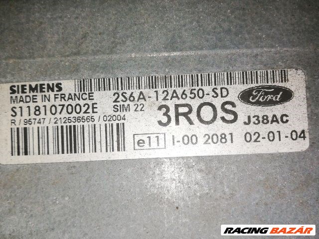 Ford Fiesta Mk5 motorvezérlő "112568" 2s6a12a650sd 3. kép