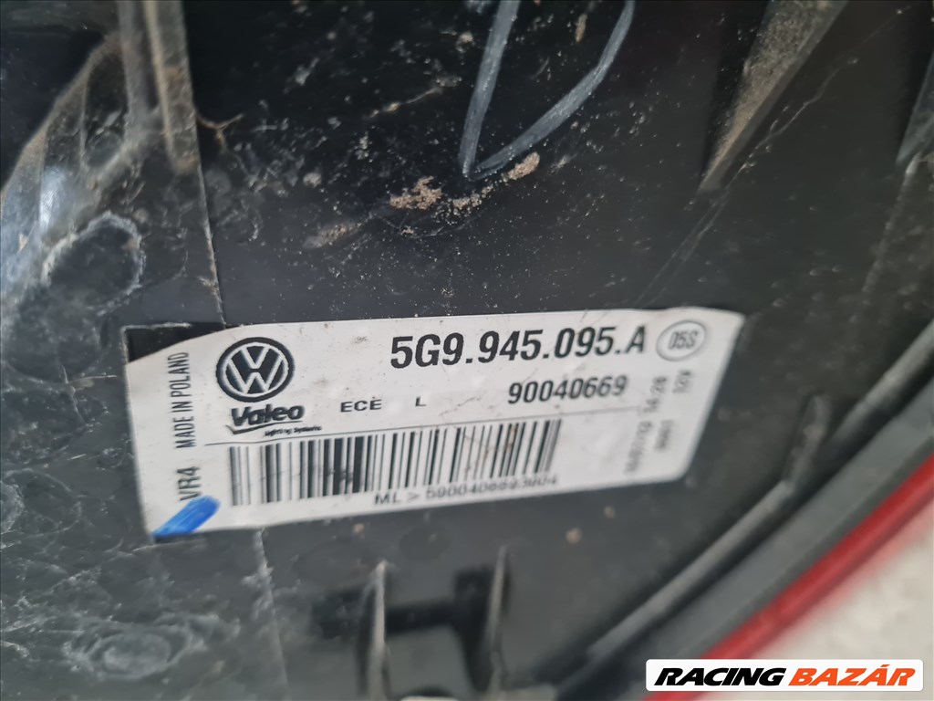 Volkswagen Golf VII kombi bal külső hátsó lámpa 5G9 945 095 A 7. kép