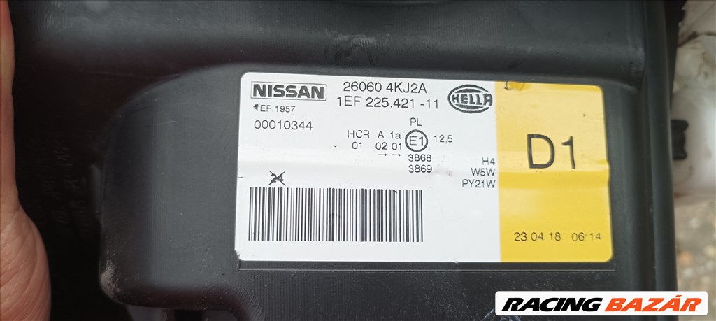 Nissan Navara (D23) bal gyári fényszóró  260604kj2a 4. kép