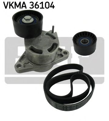 SKF VKMA 36104 - hosszbordás szíj készlet NISSAN OPEL RENAULT VAUXHALL 1. kép