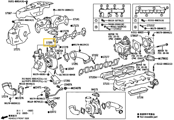 17201-30100 Toyota Land Cruiser Turbófeltöltő CT16V 127 KW/173 LE 3.0 D-4D 1KDFTV 2004-2020 6. kép