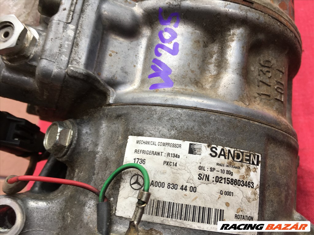 Mercedes Benz C osztály W 205 klíma kompresszor a0008304400 2. kép