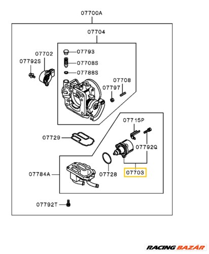 MD619857 Mitsubishi Lancer Alapjárati Motor 2000-2013 5. kép