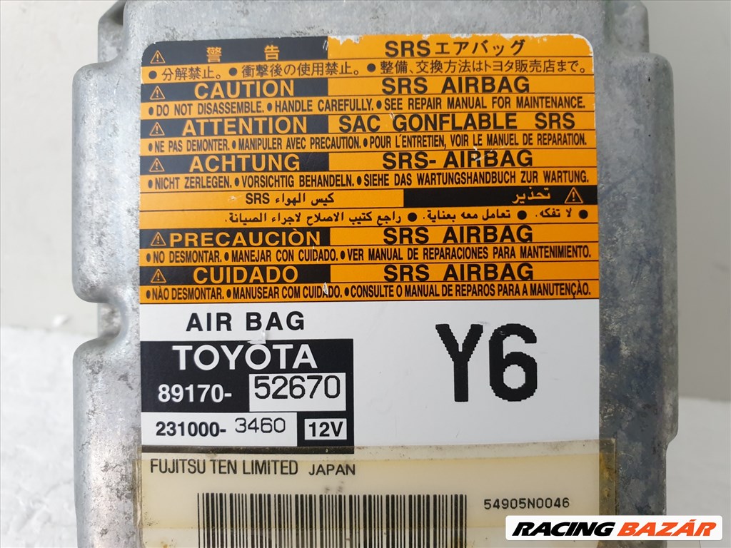 506384 Toyota Yaris 2,  2006, Légzsák Indító Elektronika, 89170-52670 4. kép