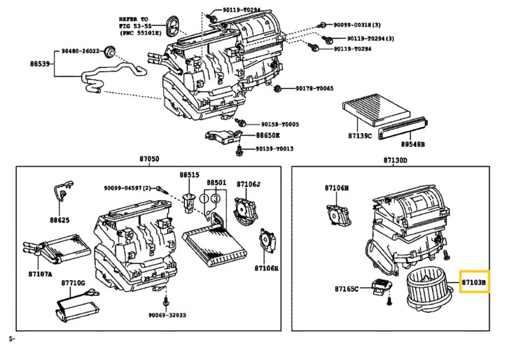 87103-0K150 Toyota Hilux Utastér Ventilátor GGN KUN LAN TGN 2005-2015 6. kép