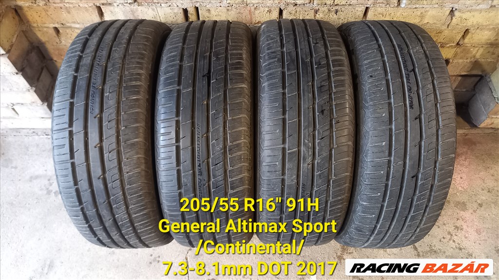 4db 205/55 R16" General Altimax Sport nyári abroncs (Continental) 1. kép