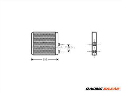 Opel Astra G 1997-2010 - Fűtőradiátor (Behr tip.)