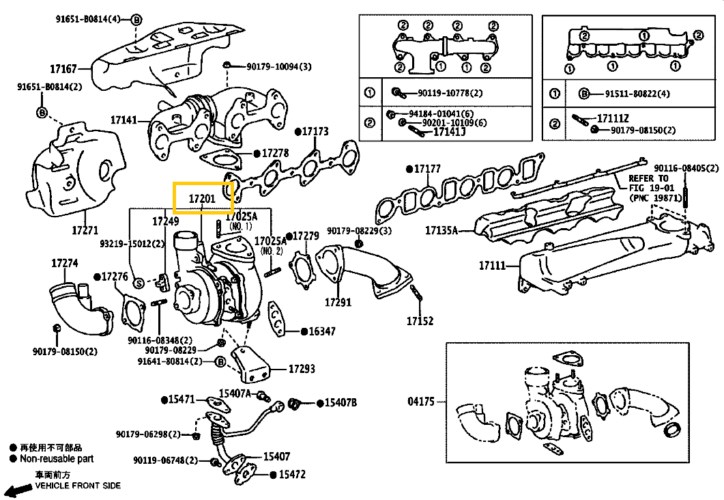 17201-30010 Toyota Land Cruiser Turbó CT16V 120KW/163LE KDJ 3.0 D-4D 1KDFTV 2000-2004 5. kép