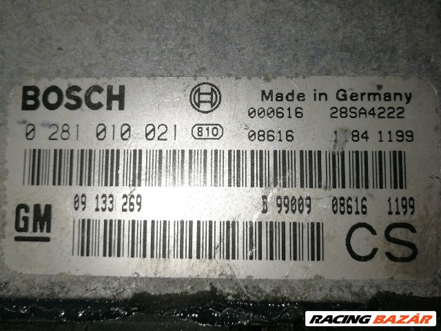 Opel Zafira A 2.0 DTI 16V motorvezérlő "89320" 0281010021 3. kép