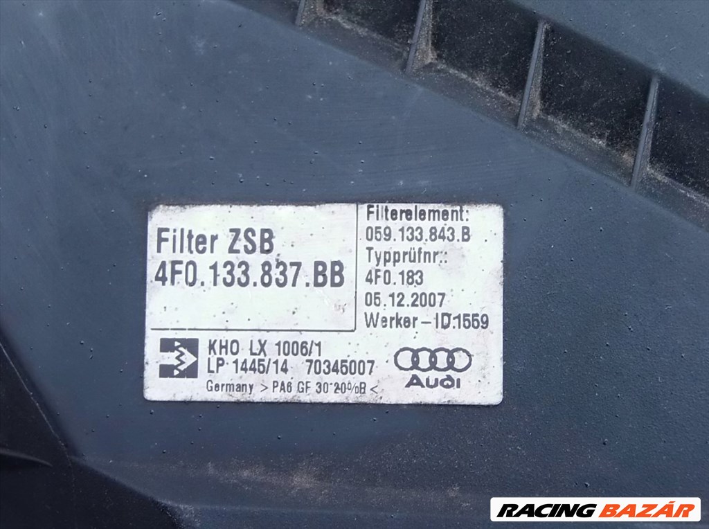 Audi A6 (C6 - 4F) 2.7 3.0 TDI légszűrő ház 4f0133837bb 5. kép
