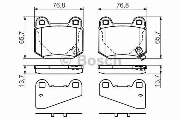 BOSCH 0 986 494 229 - fékbetét MITSUBISHI NISSAN SUBARU 1. kép