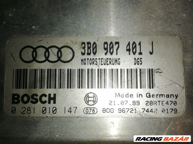 Volkswagen Passat B3 motorvezérlő 2.5TDI "89366" 3b0907401j 0281010147 2. kép