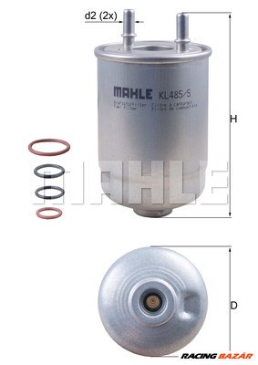 MAHLE KL 485/5D - Üzemanyagszűrő RENAULT SUZUKI 1. kép