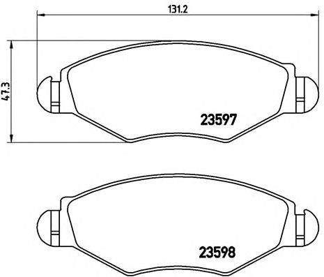 BREMBO P 61 063 - fékbetét CITROËN CITROEN (DF-PSA) PEUGEOT PEUGEOT (DF-PSA) 1. kép