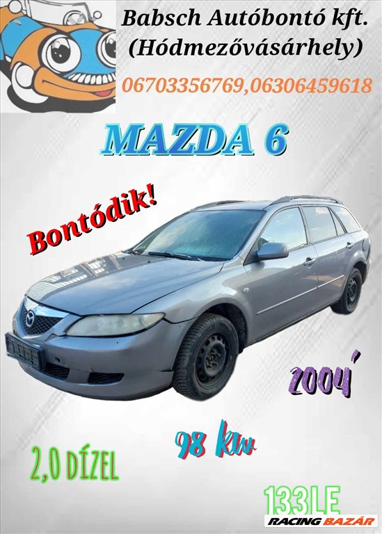 Mazda 6 (1st gen) bontott alkatrészei (24/8) 1. kép