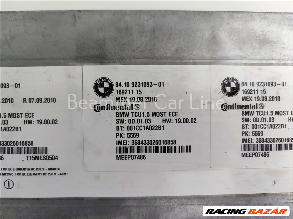 BMW E81, E82, E87, E88, E90, E91, E92, E93, E60/E61, E70, F10/F11, F01 Telefon modul 9231093 2. kép
