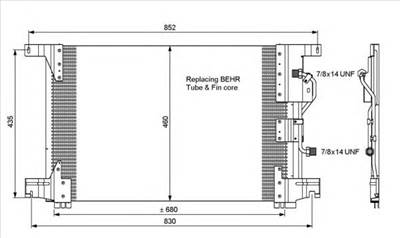 NRF 35772 - klíma kondenzátor MERCEDES-BENZ