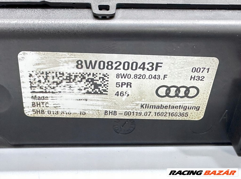 Audi A4 (B9 - 8W), Audi A5 (B9 - 8W) klíma fűtés panel  8w0820043f 3. kép
