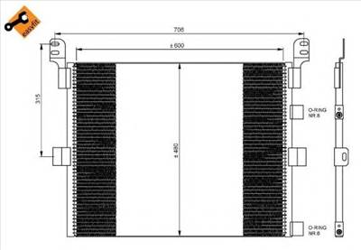 NRF 35788 - klíma kondenzátor RENAULT TRUCKS VOLVO