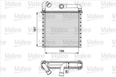 VALEO 811506 - Hőcserélő, belső tér fűtés AUDI SEAT SKODA VW