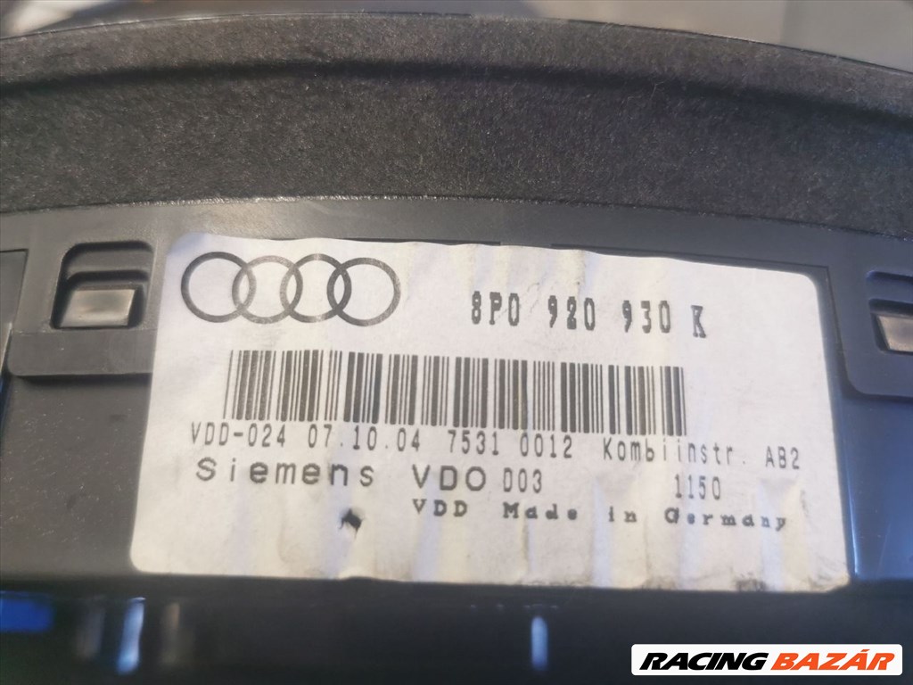 Audi A3 (8P) 2.0 TDI AUDI A3 Kilométeróra  8p0920930k 5. kép
