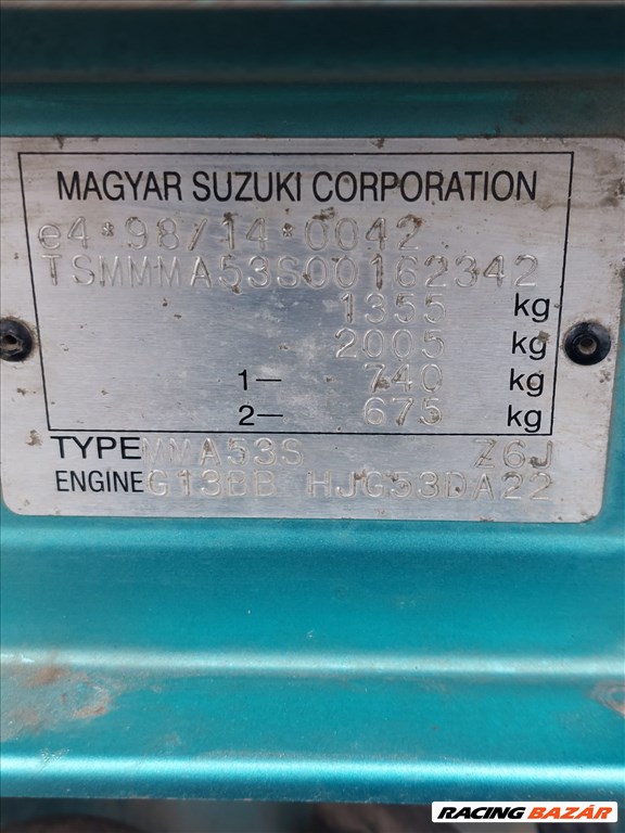 Suzuki Wagon R+  II bontott alkatrészei 2. kép