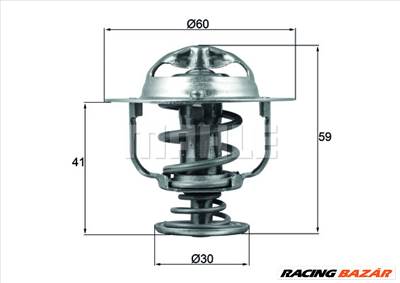 MAHLE TX 177 82D - termosztát, hűtőfolyadék HYUNDAI KIA TOYOTA