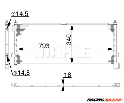 MAHLE AC 532 000S - klíma kondenzátor VOLVO