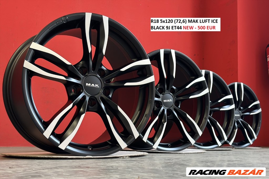 R18 5x120 (72,6) MAK LUFT ICE BLACK 9J ET44 új alufelnik 18"  1. kép
