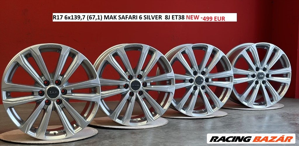 R17 6x139,7 (67,1) MAK SAFARI 6 SILVER for Mitsubishi L200 PAJERO    8J ET38 NEW 1. kép