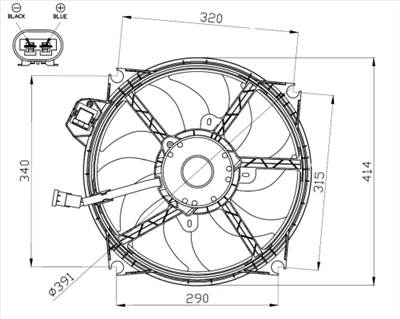 NRF 47965 - ventilátor, motorhűtés RENAULT