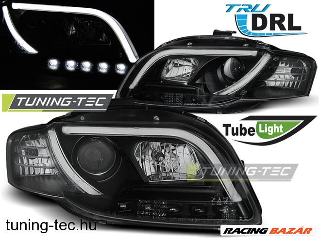 Audi A4 (B6/B7) AUDI A4 B7 11.04-03.08 TUBE LIGHTS BLACK TRU DRL T 1. kép