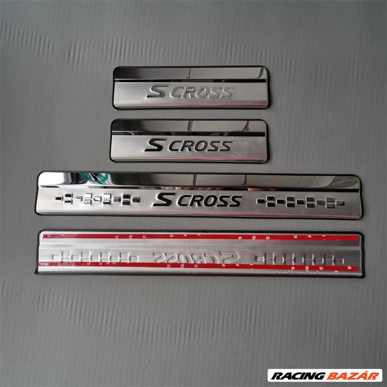 Suzuki S Cross Krómozott Alumínium küszöbvédő szett 7. kép