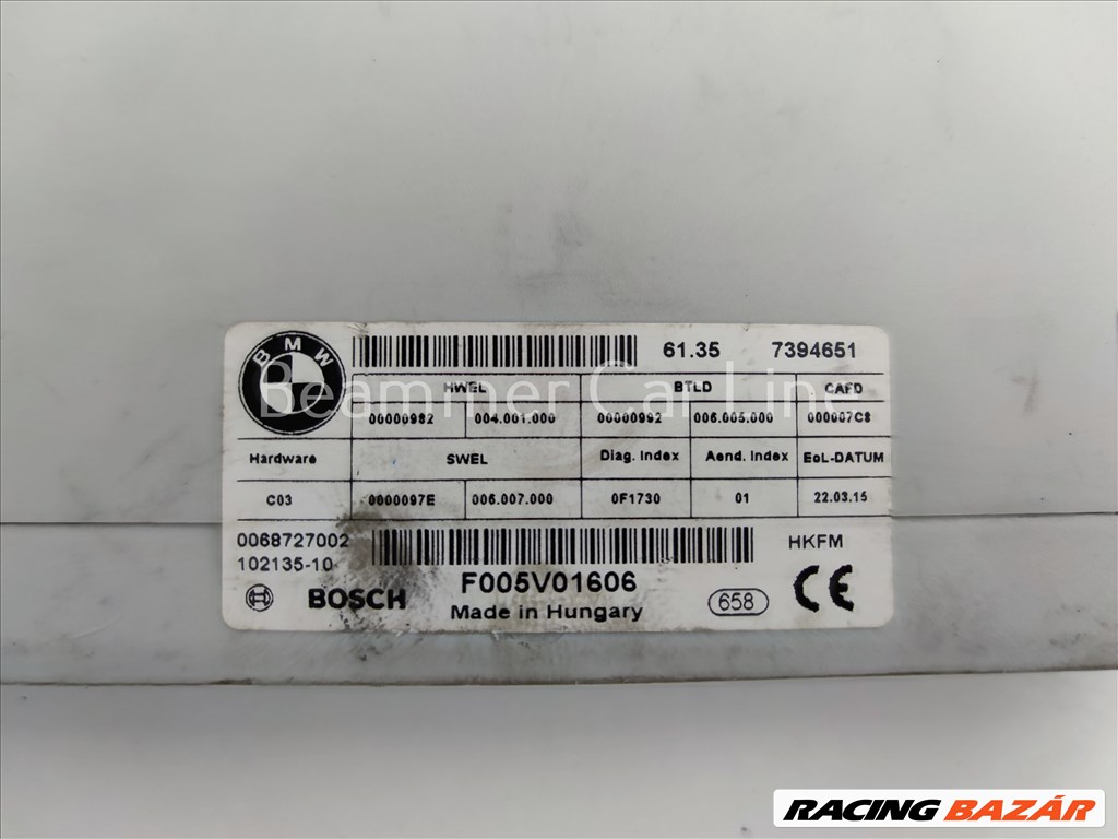 BMW F11/F11lci Csomagtér vezérlő modul 7394651 2. kép