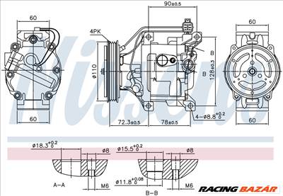 NISSENS 890047 Klímakompresszor SCS06C