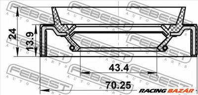 FEBEST 95JAS-45701424R - Szimmering, kézikapcsolású váltó főtengely INFINITI NISSAN